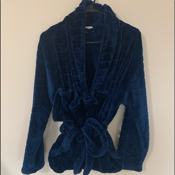 Soft Navy Blue Robe - Picture 2 of 4